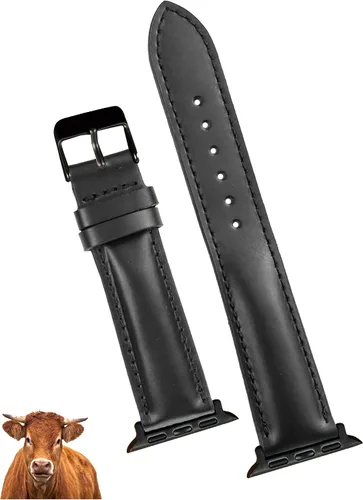 Vista 6 de AIIigator - Correa de reloj hecha a mano de cuero compatible con Apple Watch Ultra de 1.929 in 1.772 in 1.732 in 1.654 in 1.614 in 1.575 in 1.496 in