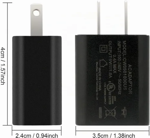 Vista 3 de Cargador de pared micro USB de 5 V 1A, cable de cargador Android, adaptador de corriente de CA a CC de 5 voltios de 1000 mA para carga de teléfono