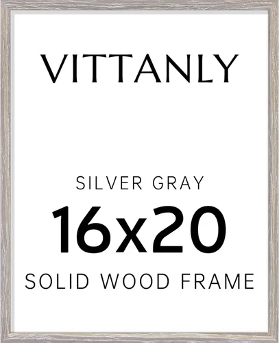 Vista 83 de Vittanly - Marco de fotos de 4 x 6 pulgadas de madera maciza con plexiglás, incluye paspartú de 3,5 x 5, para colgar en la pared o poner sobre una