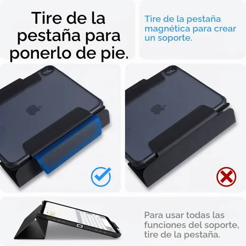 Vista 4 de Spigen Funda para iPad A16 de 11 pulgadas, 11ª generación (2025), funda para iPad de 10.9 pulgadas (2022), Ultra Hybrid Pro, funda protectora
