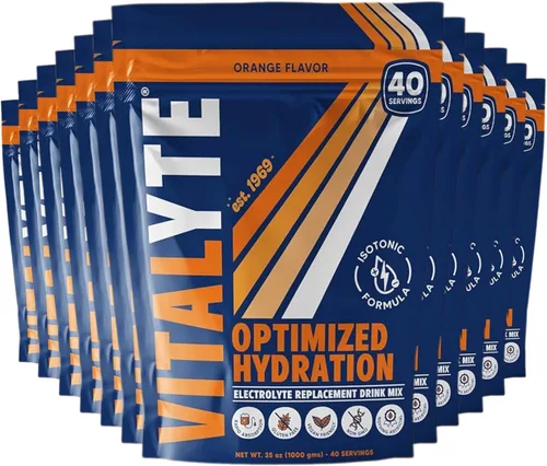 Vista 29 de Polvo para preparar bebida natural de electrolitos, libre de gluten, contenedor con 80 porciones, marca Vitalyte, cítrico (Cool Citrus)