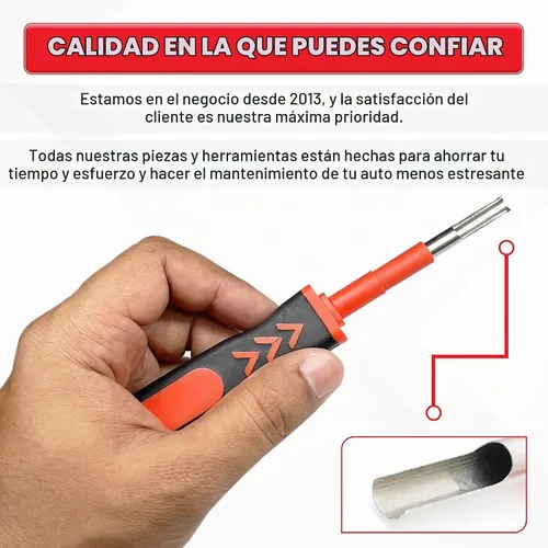 Vista 2 de AFA Tooling - Kit de extracción universal de terminales (25 piezas) – Retira de forma segura los terminales de los conectores eléctricos – Mangos