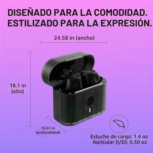 Vista 10 de HyperX Cirro Buds Pro - Auriculares inalámbricos verdaderos, cancelación activa de ruido, ANC, modo de sonido ambiental, baja latencia, Bluetooth