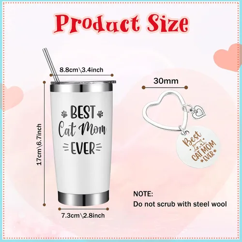 Vista 2 de Regalos de Navidad para mujeres, incluyendo tazas de viaje de 20 onzas, vaso, llavero, calcetines novedosos, soporte para anillos, plato
