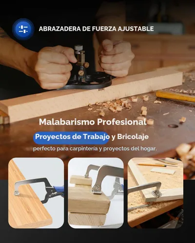 Vista 2 de DRAGONITE Abrazadera C resistente, alicates de bloqueo con agarre de tornillo de banco con almohadillas giratorias, abrazadera facial de 15 pulgadas