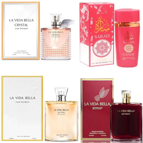 Vista 22 de A CENTER Juego de perfume de 4 piezas para mujer, set de regalo