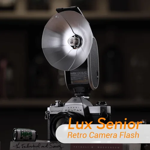 Vista 2 de Godox Lux Senior Retro Cámara Flash GN14,3.7V/1700mAh Batería recargable