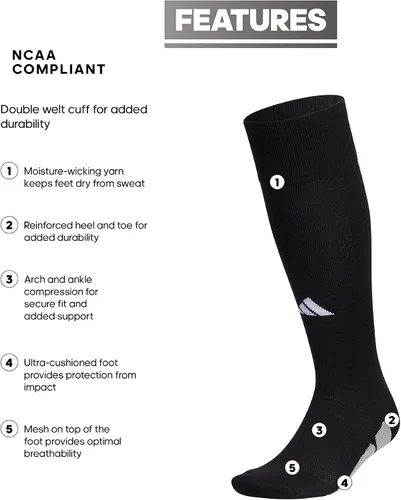 Vista 2 de Adidas Calcetines sobre la pantorrilla, de uso general, para todo deporte, 1 par