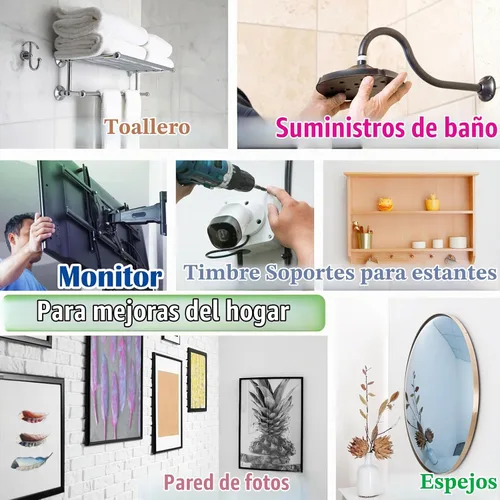Vista 5 de Kit de 50 Piezas de Anclajes y Tornillos Autoperforantes de Metal para Drywall #8, 25 Anclajes Huecos de Servicio Pesado para Sheetrock + 25