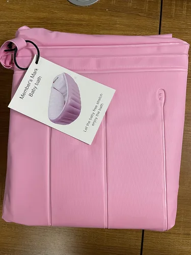 Vista 3 de Bañera inflable para bebé, piscina plegable inflable para niños pequeños recién nacidos (rosa)
