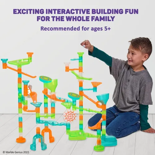 Vista 14 de Marble Genius Marble Run Stunts Super Set, 125 piezas