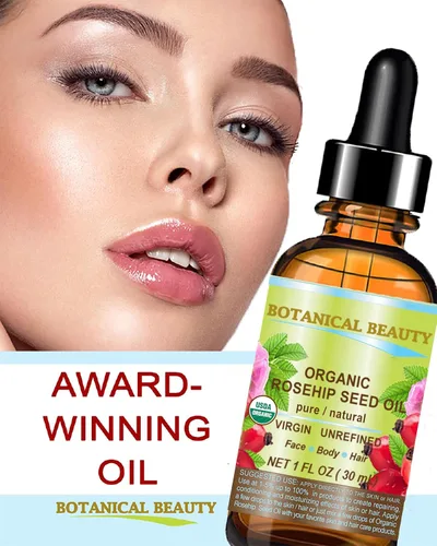 Vista 8 de Botanical Beauty Aceite de semilla de rosa orgánico 100% puro, natural, virgen, sin refinar, aceite portador prensado en frío para cara, piel