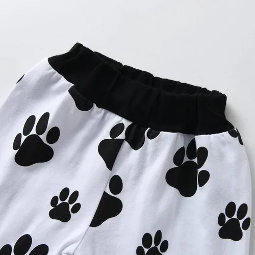 Vista 26 de Conjunto de 3 piezas de ropa de bebé recién nacido con estampado de manga larga + pantalones + sombrero