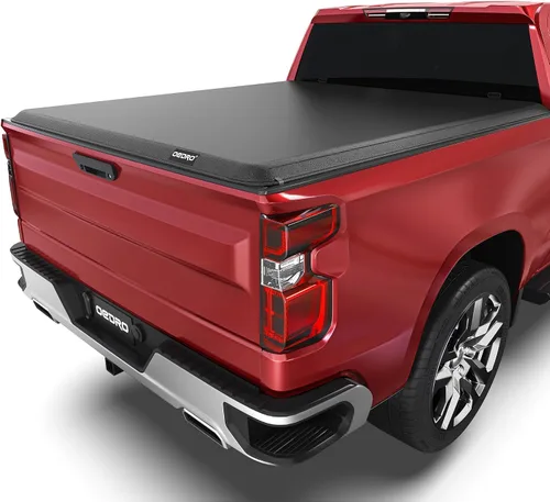 Vista 24 de OEDRO FRP Cubierta Tonneau Rígida de Triple Pliegue Compatible con Chevy Silverado 1500 y GMC Sierra 1500 2007-2013 Nuevo Estilo de Carrocería Cama