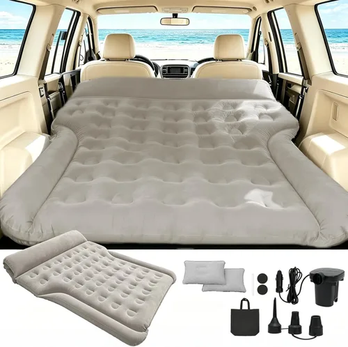 Vista 8 de SUV Air Mattress, Inflatable Car Mattress Full Size Airbed for Trunk Black