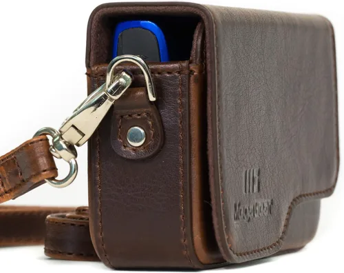 Vista 9 de MegaGear MG1089 - Funda de piel para cámara con correa compatible con Canon PowerShot SX620 HS, ELPH 180, ELPH 190 is, ELPH 360 HS, ELPH 170 is