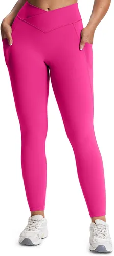 Vista 68 de Aoxjox Trinity - Pantalones de yoga de cintura alta con bolsillos para mujer, control de abdomen, cintura cruzada, leggings de entrenamiento suaves