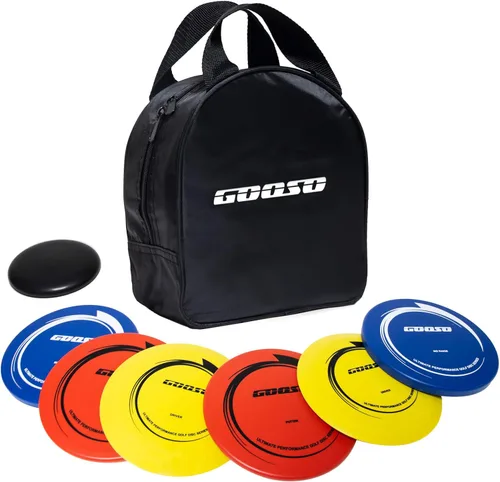 Vista 2 de GOOSO Juego de discos de golf – Discos de conductor, rango medio y putter con bolsa de golf de disco para exteriores y patio trasero, plástico