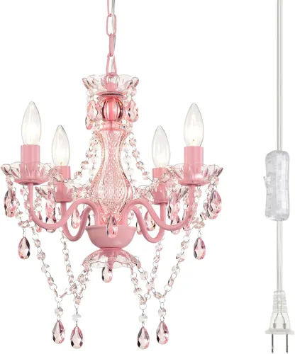 Vista 7 de Alighting Candelabro pequeño negro con 4 luces para enchufar, candelabros de cristal para comedor