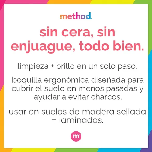 Vista 4 de Method Squirt + Mop Limpiador de pisos de madera dura, almendra, 25 onzas, 1 paquete, el embalaje puede variar