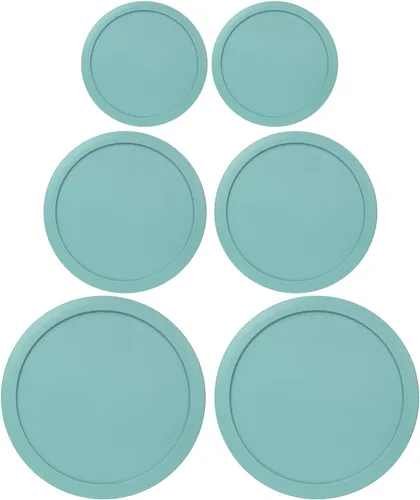 Vista 6 de Tapas de Repuesto para Contenedores Pyrex Redondos de Vidrio para Alimentos de Plástico (2) 2-Tazas (2) 4-Tazas (2) 7-Tazas (Fucsia)