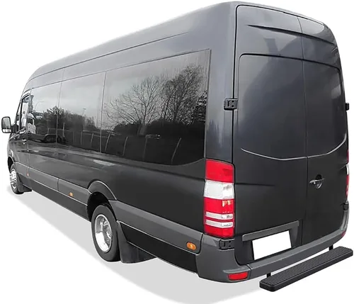 Vista 2 de APS Barra de escalón trasera de 5 pulgadas, color negro mate compatible con Dodge Sprinter 2007-2009 Van de tamaño completo y Mercedes-Benz Sprinter