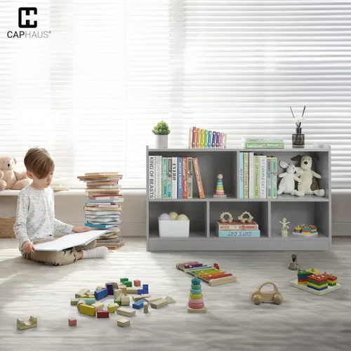 Vista 9 de CAPHAUS Organizador de almacenamiento de juguetes con compartimentos abiertos para niños, 44.1 x 11.8 x 24.2 pulgadas, blanco, organizadores
