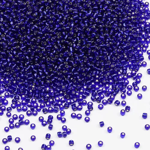 Vista 15 de Cuentas de Semilla de Vidrio Transparentes con Línea Plateada Tamaño 8/0 Artesanías Cuentas de Semilla de Cristal de 3 mm para Hacer Joyas