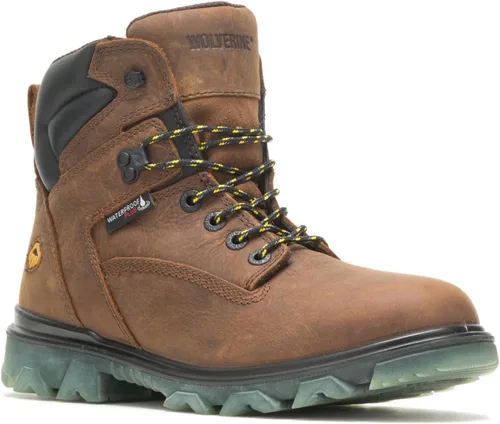 Vista 2 de Wolverine Botas de construcción I-90 impermeables con punta suave de 6 pulgadas para hombre