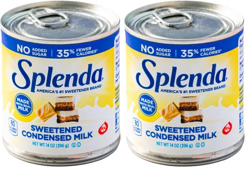Vista 8 de SPLENDA Leche condensada endulzada reducida en calorías, sin azúcar añadida, lata de 14 onzas