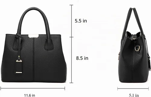 Vista 6 de Covelin bolso de mano de cuero durable tamaño mediano, mini bandolera, para mujer.