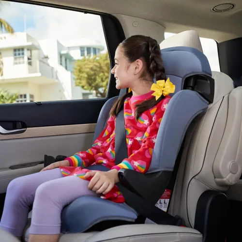 Vista 9 de Cosco Kids Finale DX Asiento Elevador de Automóvil 2 en 1, Asiento de Automóvil para Niños Pequeños Orientado hacia Adelante (30-65 libras)