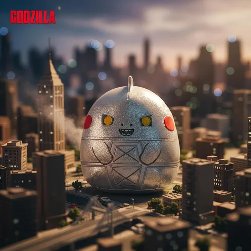 Vista 4 de Squishmallows Kellytoy Godzilla - Juguete de peluche (8 pulgadas, Mechagozilla), gris, 8 pulgadas (SQK2817)