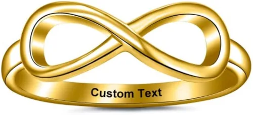 Vista 3 de Anillo infinito de amistad para mujeres, adolescentes, niñas, mejor amiga, 2 mejores amigas, mejores amigas, amigas, hermanas, promesa, mujer, ella