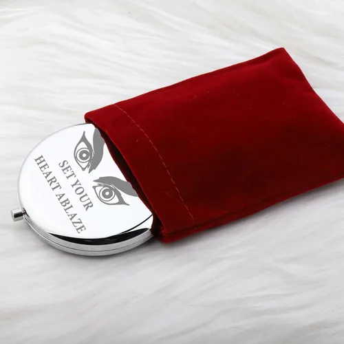 Vista 6 de WUSUANED Juego de regalo inspirador de espejo de manga de anime, tu corazón ardiente, regalos inspirados en anime, espejo de maquillaje Rengoku