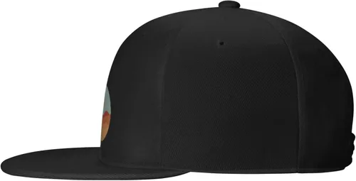 Vista 4 de RUAPIA-Two-Suns-Trucker-Hat, Snapback Hats Flat Bill Caps Dad Hat Baseball Cap for Men Women Black