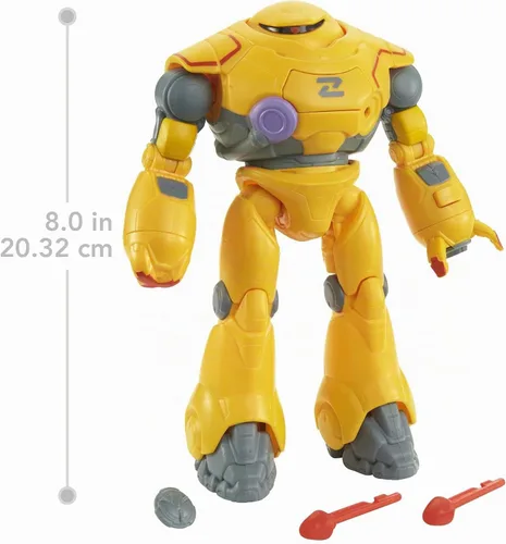 Vista 7 de Mattel Disney y Pixar Figura de acción de Lightyear y accesorios, robot Zyclops equipado para la batalla con proyectiles, acción de disparo