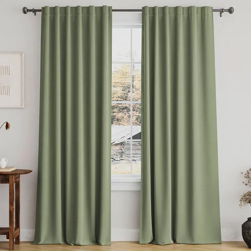 Vista 69 de Turquoize Cortinas Opacas con Aislamiento Térmico Paneles de Tratamiento de Ventanas con Bolsillo para Barra Paneles de Ventana para Ventanas