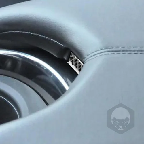Vista 4 de NVCNX Fibra de Carbono Premium Real para Automóvil, Caja de Almacenamiento del Reposabrazos de la Consola Central, Tira Pegatina Calcomanía