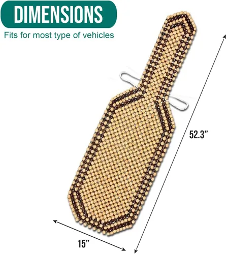 Vista 2 de Zento Deals cojín de confort para asiento con cuentas de madera