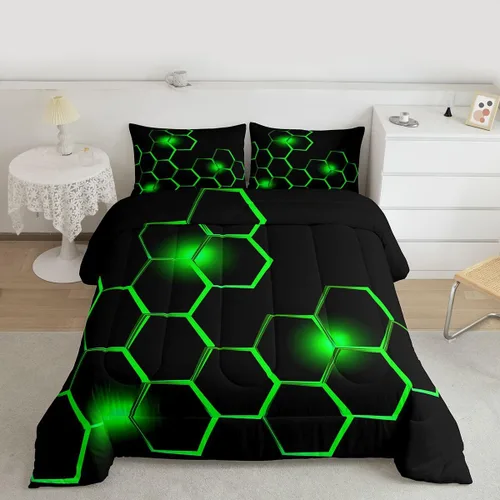 Vista 37 de Feelyou Juego de ropa de cama con estampado de aviones para niños y niñas, juego de funda de edredón de microfibra estilo boceto azul y blanco