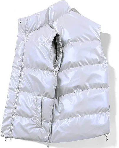 Vista 5 de SJWCLYS Chaleco de invierno para hombre, chaleco de invierno para exteriores, ropa de exterior, extraíble, acolchado, sin mangas, con capucha