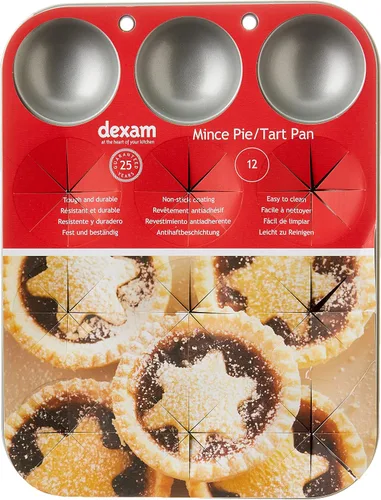 Vista 3 de Dexam Pastel de carne picada antiadherente de 12 tazas, carbón, gris