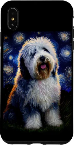 Vista 11 de Old English Sheepdog in Starry Night Painting Dog Mom Dad Case for iPhone 17