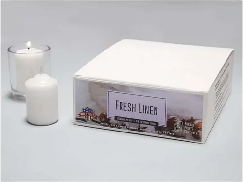 Vista 3 de Vela votiva de cera general ScntFrLn 15hr Blanco 20pc