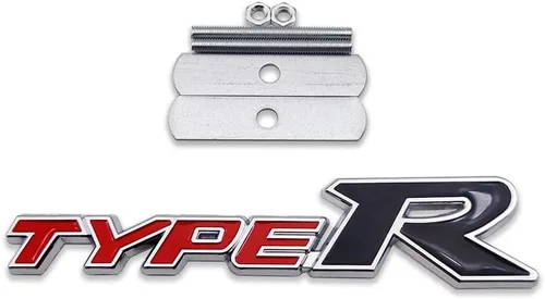 Vista 14 de Emblema de Coche de Metal Cromado con Logo Type-R, Insignia Deportiva de Carreras 3D Premium, Calcomanía Adhesiva de Poder Turbo (Negro y Rojo)