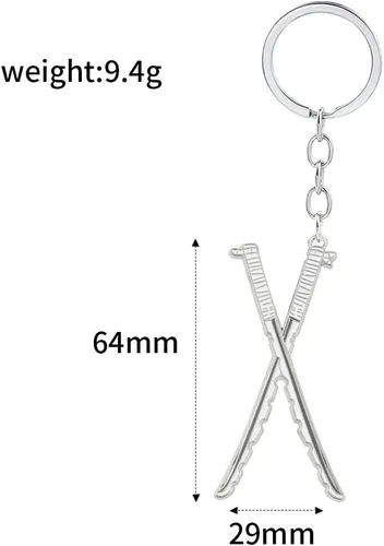 Vista 2 de SONGCHANGJEWELRY Kimetsu No Yaiba Demon Slayer - Llavero de espada Nichirin, regalos para hombres fanáticos