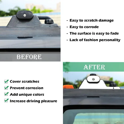 Vista 2 de PIUGILH Soporte de techo de acero inoxidable compatible con Hummer H2 2003-2009, adhesivo para soporte de techo de coche