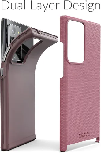 Vista 4 de Crave para Galaxy Note 20 Ultra Funda, Funda de Protección a Prueba de Golpes de Doble Capa para Galaxy Note 20 Ultra (17,5 cm) - Berry