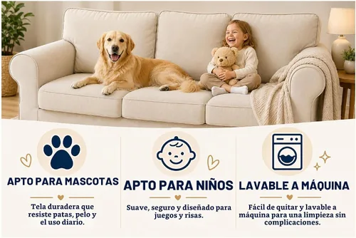 Vista 5 de Norsborg - Funda para sofá biplaza con diván compatible con IKEA